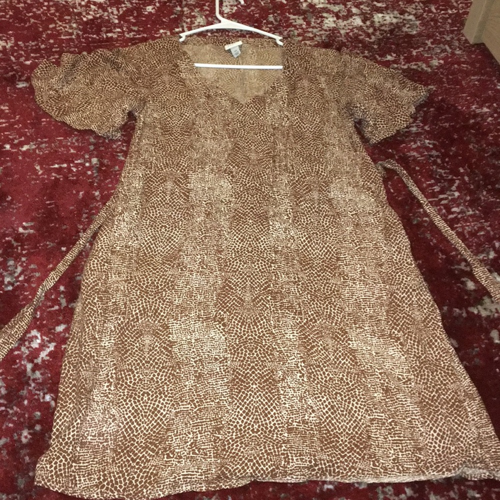 Brown print dress